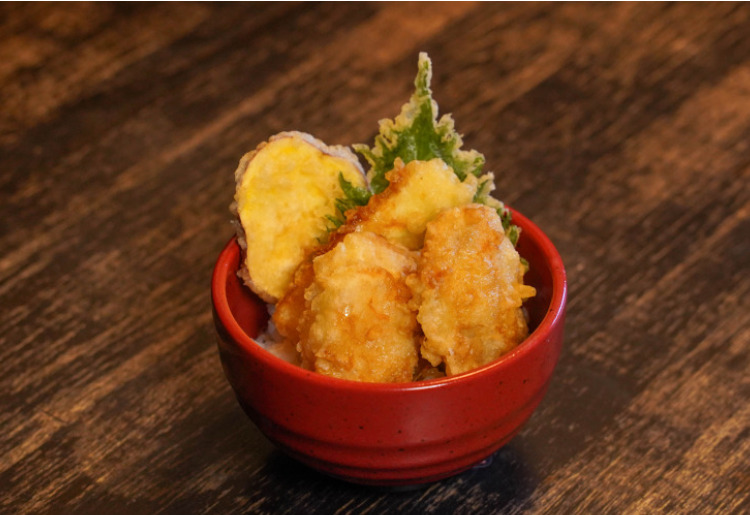 そば屋のミニとり天丼