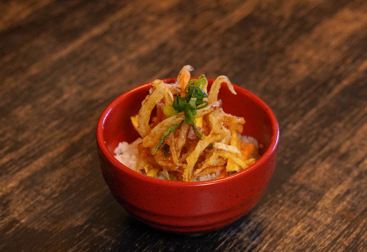 そば屋のミニかき揚げ丼