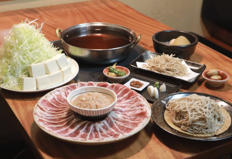 鴨とつみれのネギしゃぶコース